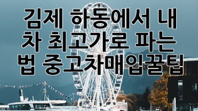 🚗 김제 하동에서 내 차 최고가로 파는 법? #중고차매입꿀팁 💰