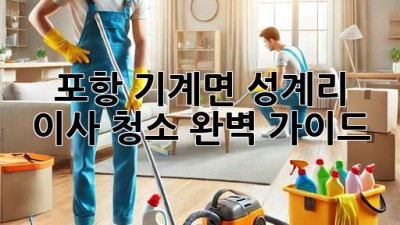 포항 기계면 성계리 이사 청소 완벽 가이드